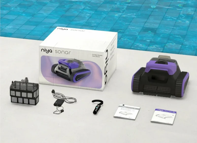 Maytronics Niya Sonar F5i Senza Fili Cordless – APP Bluetooth – Navigazione Sonar – Robot Pulitore Piscina a Batteria fino a 12 Mt – FONDO + PARETI + LINEA – NOVITA’ - immagine 24