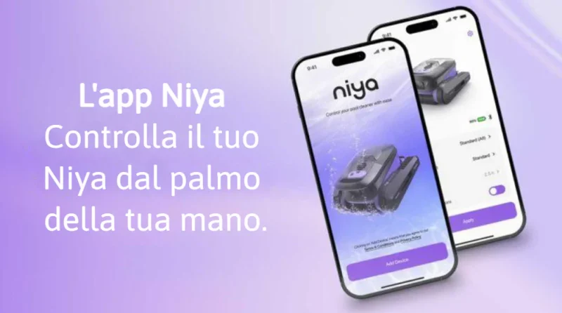 Maytronics Niya Sonar F5i Senza Fili Cordless – APP Bluetooth – Navigazione Sonar – Robot Pulitore Piscina a Batteria fino a 12 Mt – FONDO + PARETI + LINEA – NOVITA’ - immagine 7