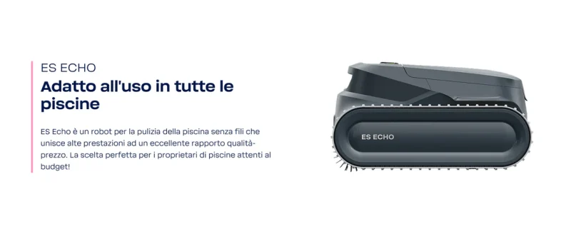 BWT ES Echo Senza Fili Cordless – APP Bluetooth / WiFi – Navigazione Ultrasuoni – Gyro – Robot Pulitore Piscina a Batteria da 4 a 12 Mt – FONDO + PARETI + LINEA – NOVITA’ 2025 - immagine 9