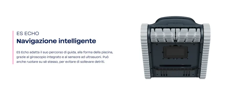 BWT ES Echo Senza Fili Cordless – APP Bluetooth / WiFi – Navigazione Ultrasuoni – Gyro – Robot Pulitore Piscina a Batteria da 4 a 12 Mt – FONDO + PARETI + LINEA – NOVITA’ 2025 - immagine 10